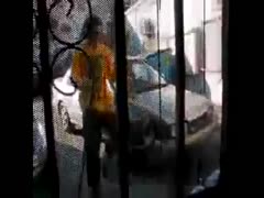 Horny guy singing a cocky song in front of his ex house